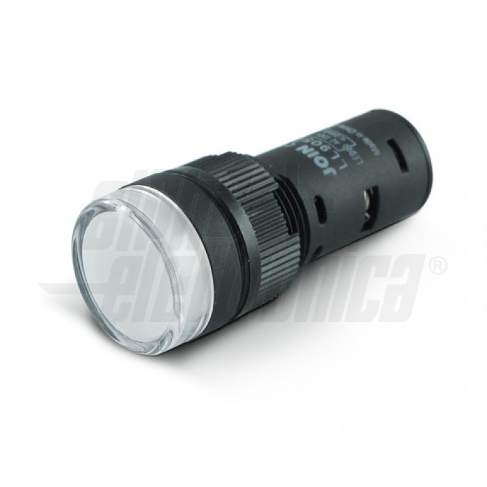 Indicatore Led da pannello - 230Vac - Bianco