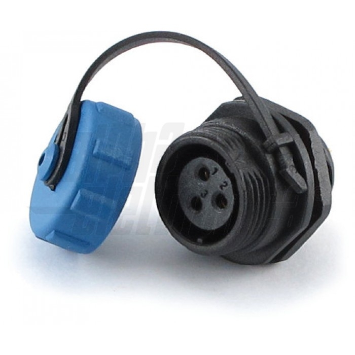 Connettore circolare presa da pannello serie SP13 3 poli - 13A - IP68