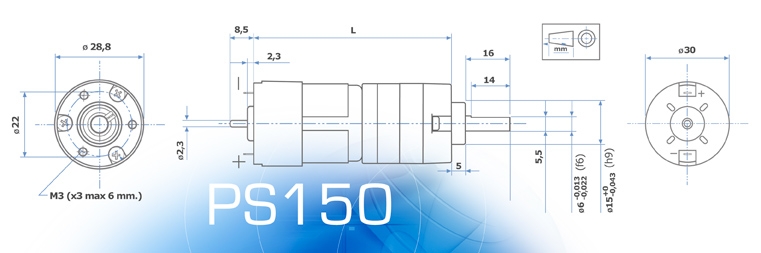 PS150.24.25 Motoriduttore EPICICLOIDALE 24V 180/272 rpm - immagine 2