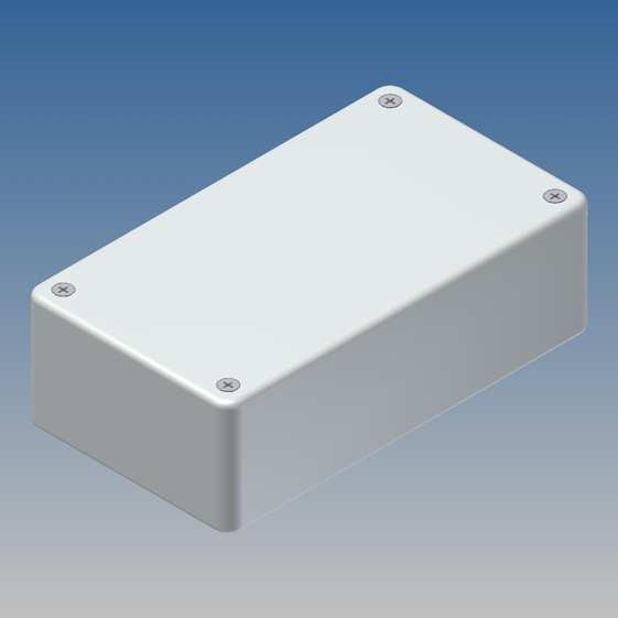 COFFER-2.5 Contenitore GRIGIO in ABS con angoli arrotondati