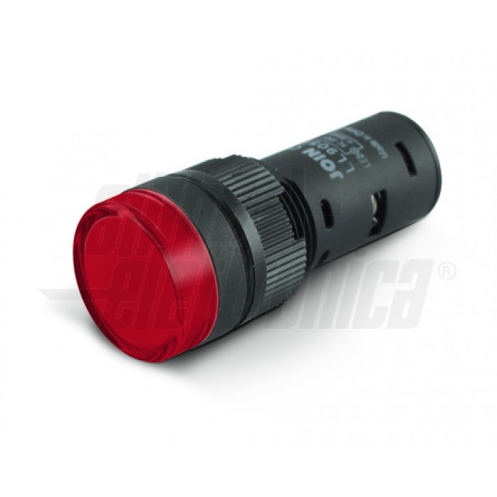 Indicatore Led da pannello - 12Vac/dc - Rosso