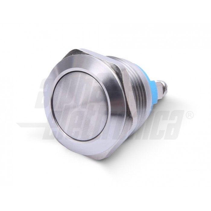 Pulsante antivandalo 1P OFF/(ON) N.A. 2 terminali a vite foro 19mm IP65