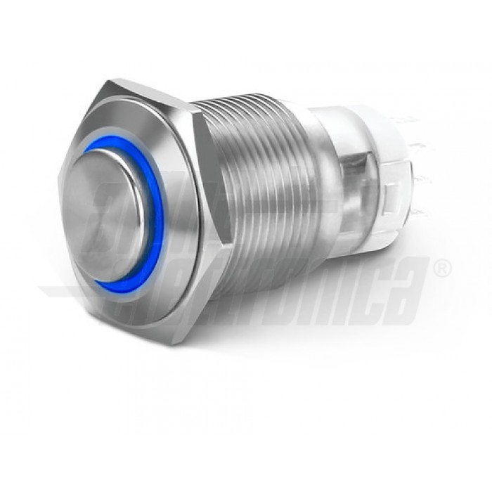 Interruttore deviatore antivandalo 3A 250V - Sporgente - Led Blu (24V)