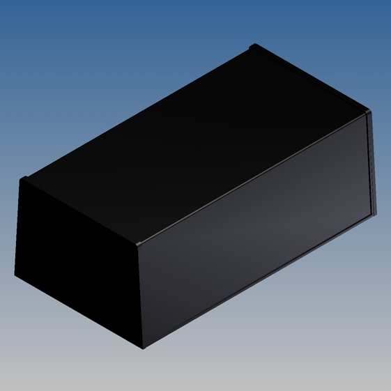 WALL3.9 Contenitore ABS NERO con due semigusci ad incastro