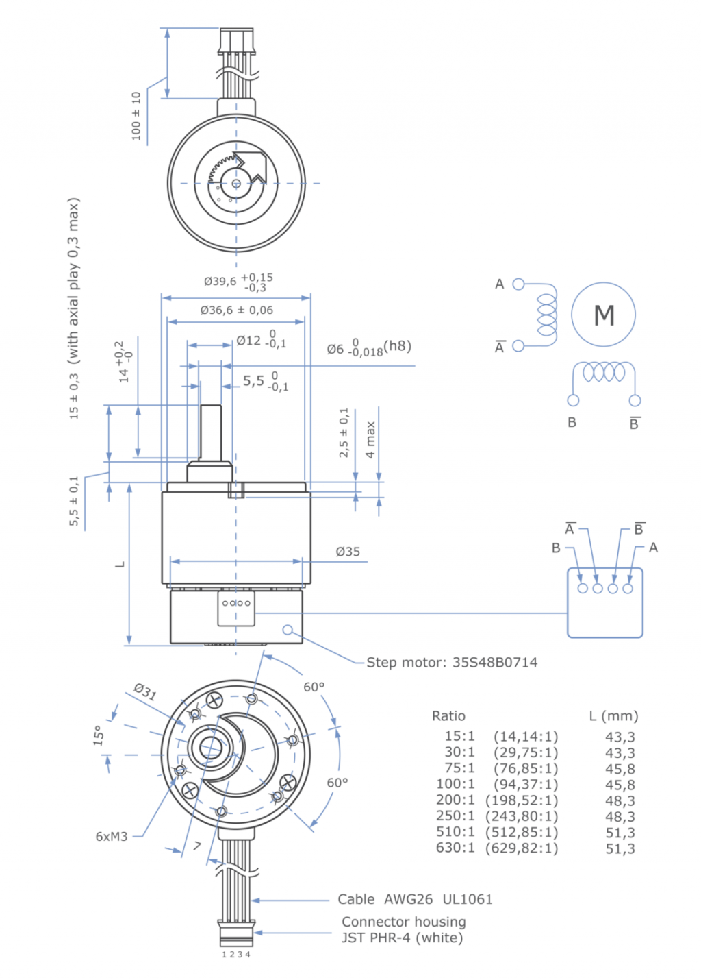 SM158.35S.200 - Step motor Max Speed 7 rpm - immagine 2