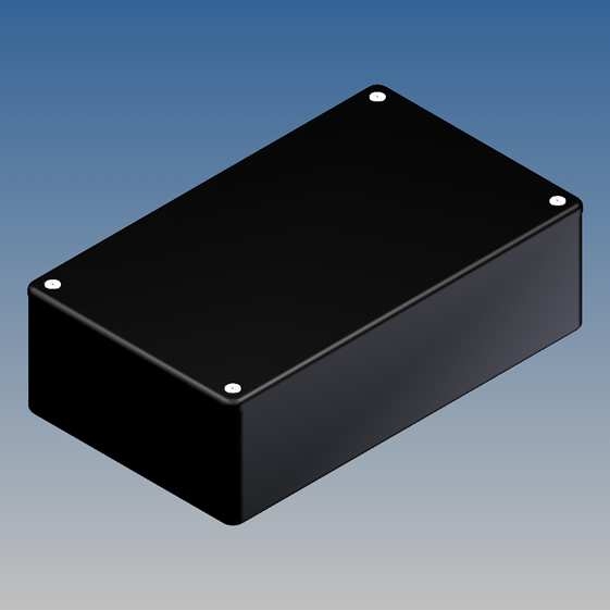 COFFER-3.9 Contenitore NERO in ABS con angoli arrotondati