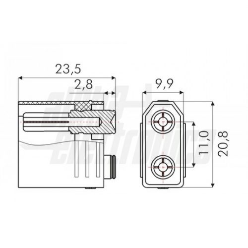 Connettore XT90 per batteria - Maschio - immagine 3