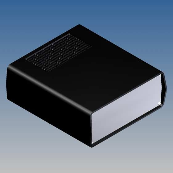 AUS-22 Contenitore ABS superficie opaca due pannelli frontali alluminio