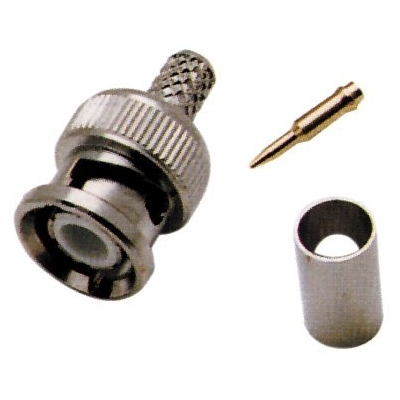 Connettore BNC MASCHIO (spina) a crimpare per RG58