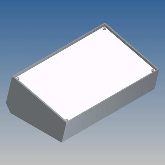 363 Contenitore GRIGIO in ABS con pannello superiore in alluminio