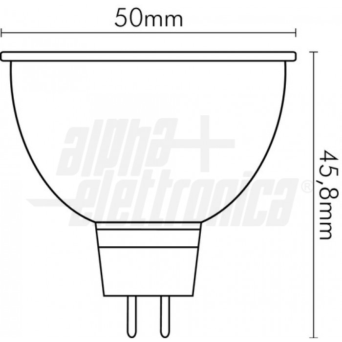 Lampadina a Led GU5,3 - 7W - 12Vac/dc - BIANCO FREDDO - immagine 2