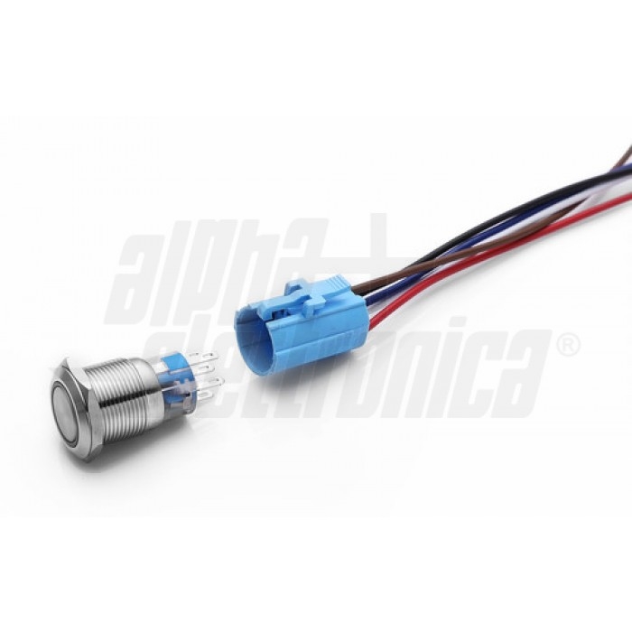 Zoccolo per pulsanti ø19mm famiglia 330-064 e 330-066 con cavi 16cm - immagine 2