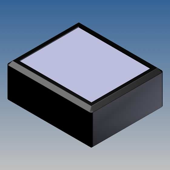 2222 Contenitore ABS NERO superfici opache e pannello frontale alluminio