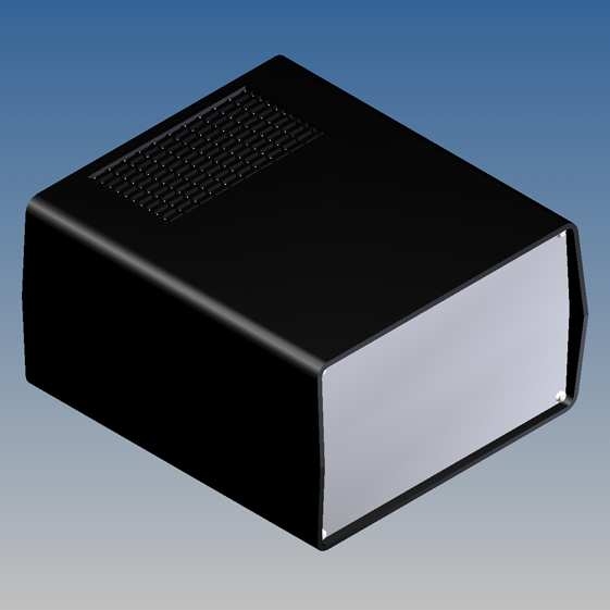 AUS-33 Contenitore ABS superficie opaca due pannelli frontali alluminio