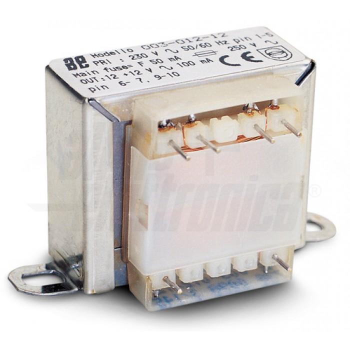 Trasformatore per PCB 3W - 6+6V circuito stampato o a pannello