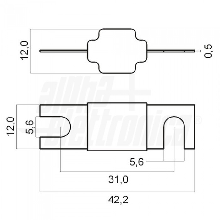 Fusibile per applicazione fotovoltaico /  per trazione - 32V - 30A - immagine 2