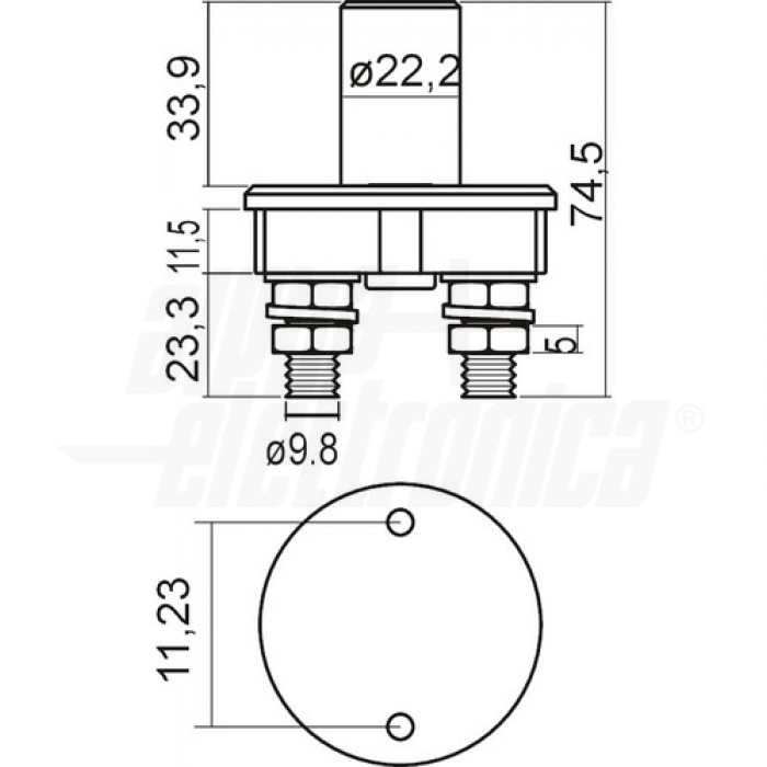 Interruttore per disconnessione Batterie 30A - immagine 2