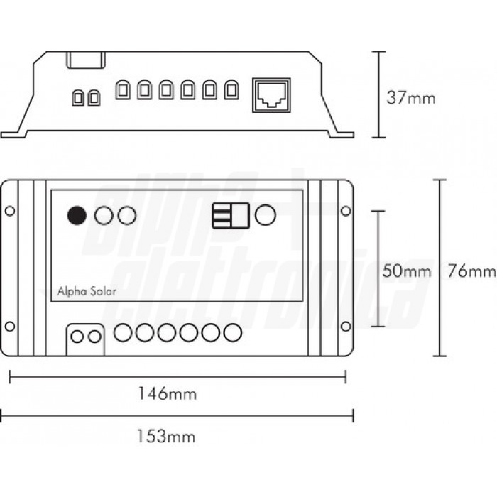 Regolatore di carica PWM 10A - 12/24Vdc - Doppia Batteria - immagine 2