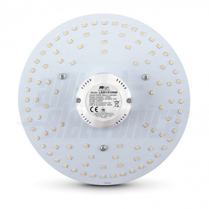 Circolina a Led - 12W - 230Vac - diametro 12cm - BIANCO NATURALE