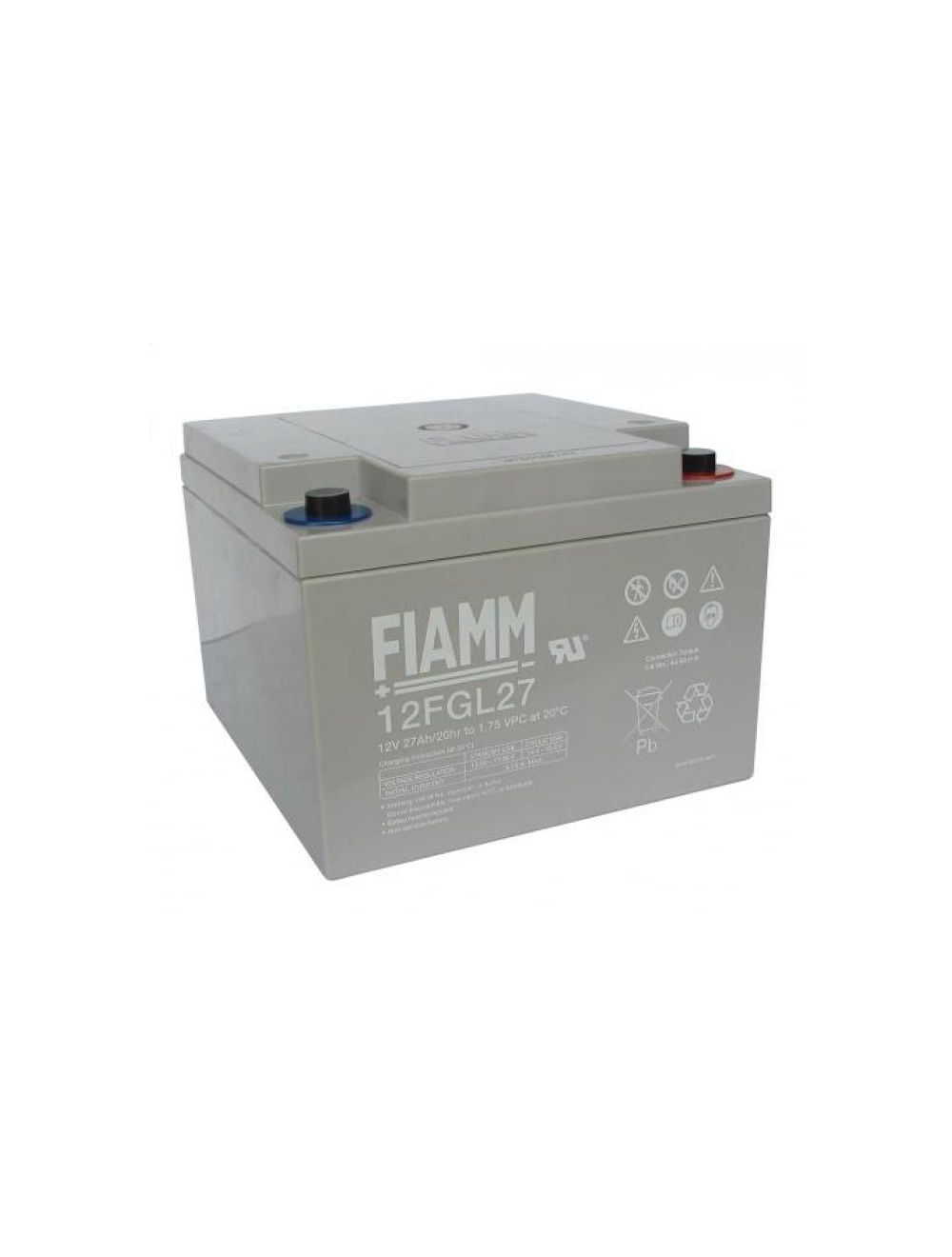 12FGL27 Batteria FIAMM al piombo 12V 27Ah Long Life Battery