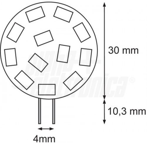 Lampadina a Led G4 1,5W 12Vac/dc - BLU - immagine 2
