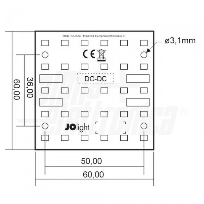 Modulo Led - 3.8W - 10-30Vdc - BIANCO CALDO - immagine 3