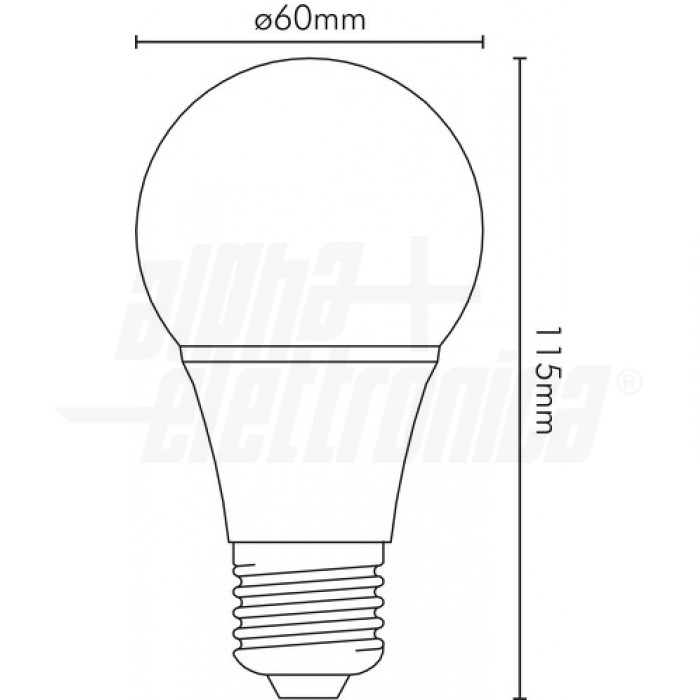 Lampadina a Led E27 - 9W - 12/24Vdc - BIANCO NATURALE - immagine 2