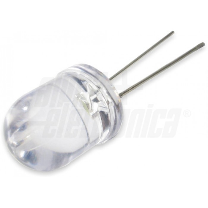 Diodo Led diametro 10mm - Alta luminosità - Bianco caldo