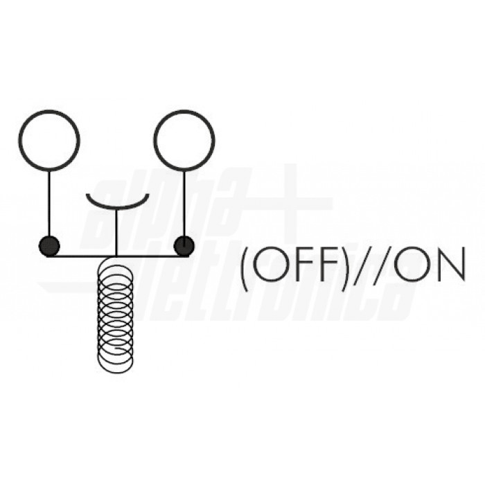 Pulsante NERO diam. foro 7mm N.C. terminali a saldare - immagine 3