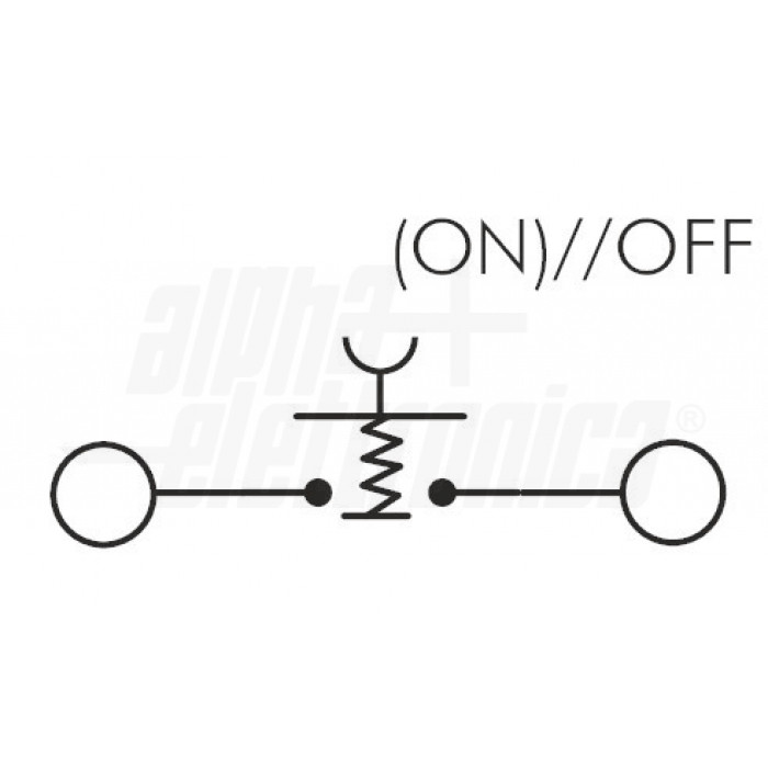 Pulsante NERO 1P SPST OFF/(ON) N.A. 2 terminali a saldare foro 16mm - immagine 3