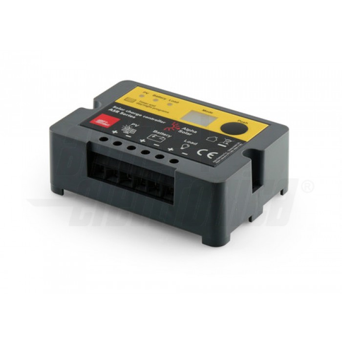 Regolatore di carica PWM 12/24Vdc 10A con timer