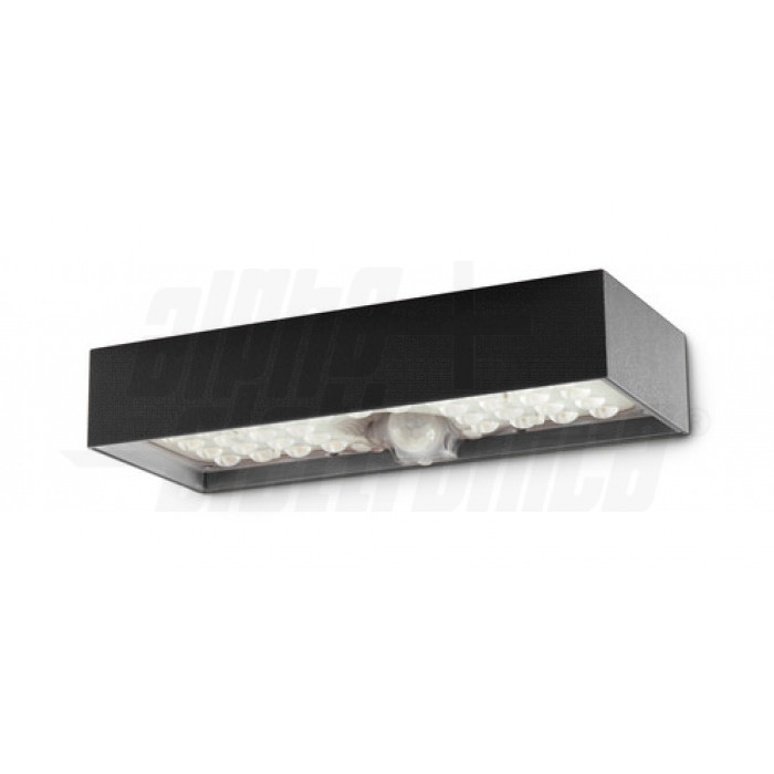 Applique solare a Led 6W Bianco naturale con PIR - NERO -Serie Bricketto