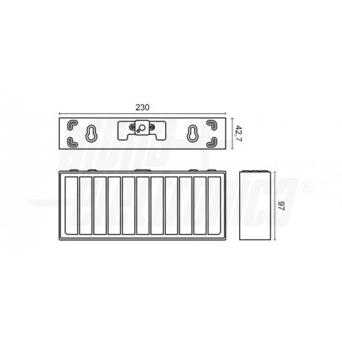 Applique solare a Led 6W Bianco naturale con PIR - NERO -Serie Bricketto - immagine 4