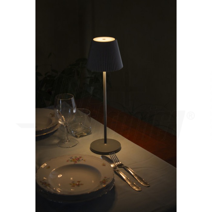 Lampada da tavolo a LED a batteria portatile - Serie Pirò - GRIGIO SCURO - immagine 2