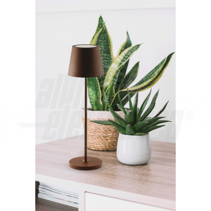 Lampada da tavolo a LED a batteria portatile - Serie Plana - CORTEN - immagine 2