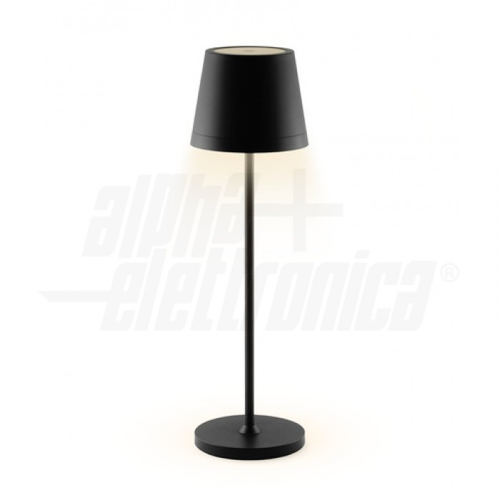 Lampada da tavolo a LED a batteria portatile - Serie Plana - NERA