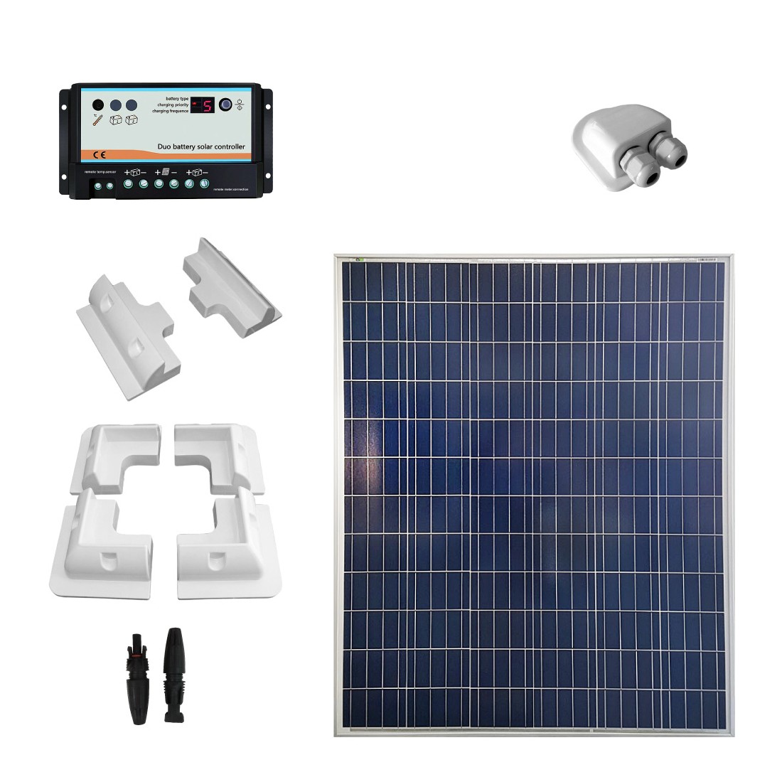 Kit fotovoltaico per camper da 200Wp modello BASE