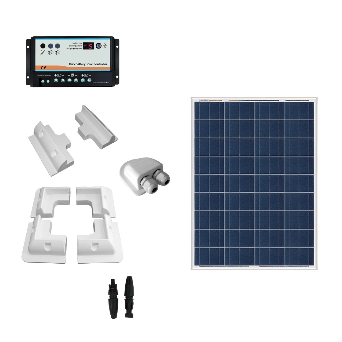 Kit fotovoltaico per camper da 80Wp modello BASE