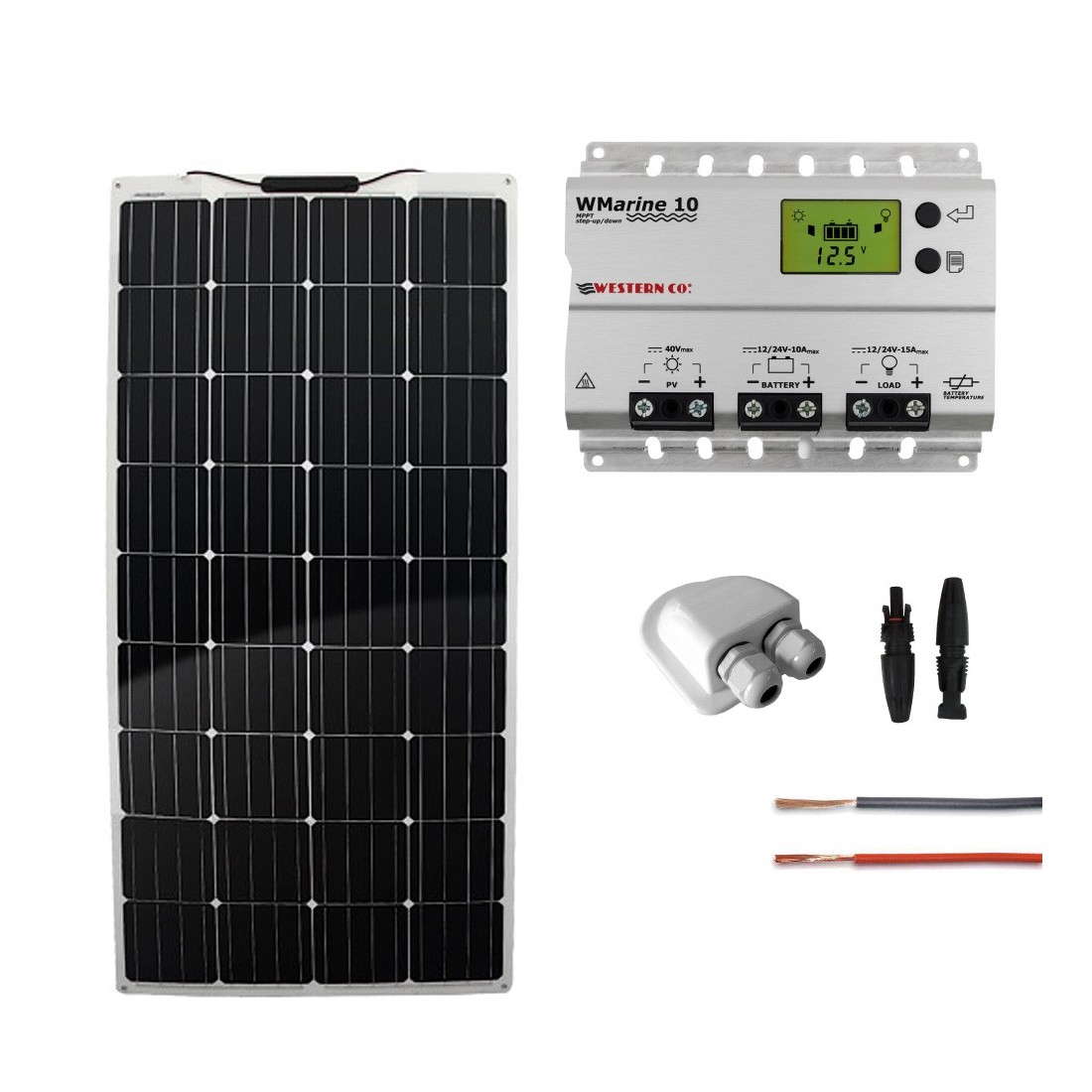 Kit fotovoltaico pannello semi-flessibile per nautica da 150Wp