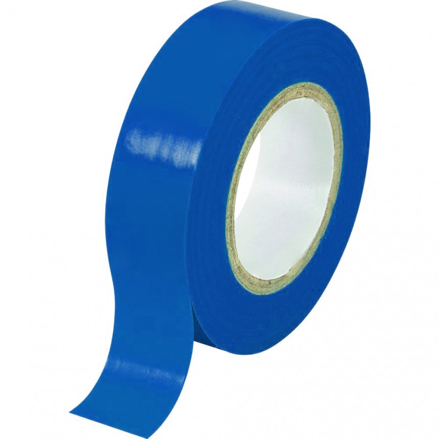 Nastro isolante in PVC 0,13 mm - 19mm x 25m BLU
