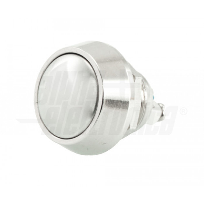 Pulsante LUCIDO foro 12.5mm terminali a vite IP65 OFF/(ON) N.A.
