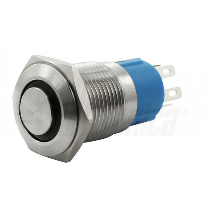 Interruttore antivandalo foro 16mm terminali a saldare IP65 – Led BLU