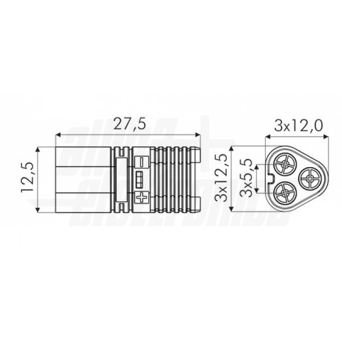 Connettore MT60 per batteria - Maschio - immagine 3