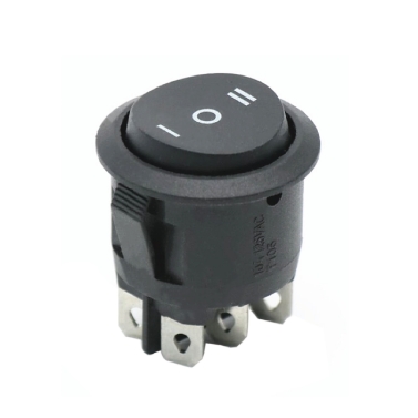 Deviatore BIPOLARE a bascula ON-OFF-ON Colore Nero 250V