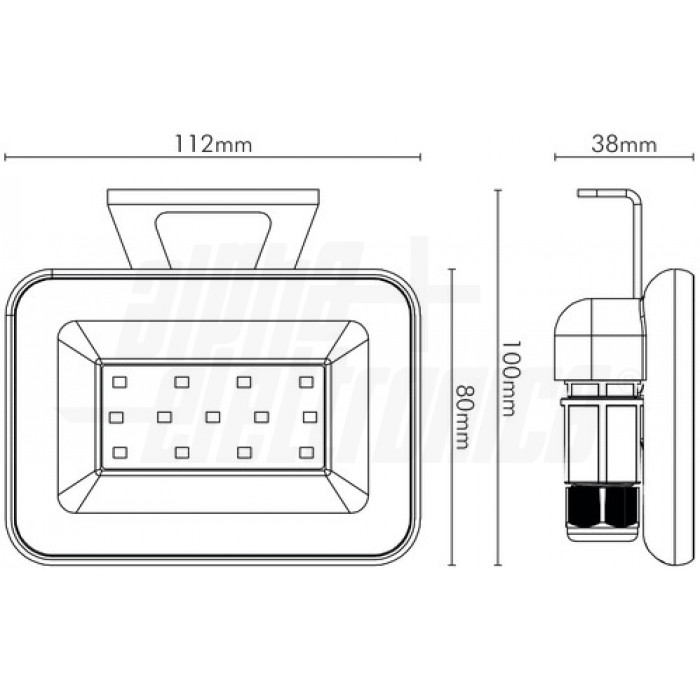Proiettore Led 10W 230Vac Connettore IP65 Bianco naturale Serie Easylink - immagine 4