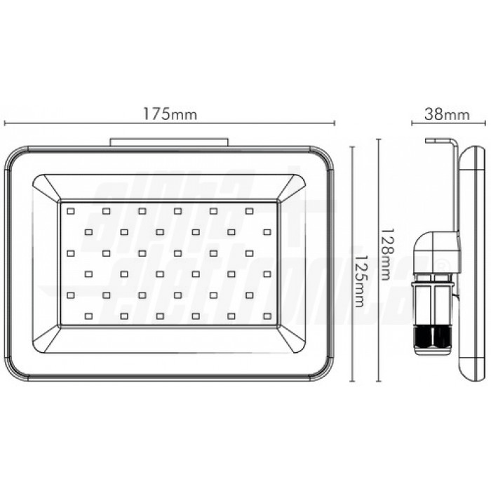 Proiettore Led 30W 230V Connettore IP65 Bianco naturale Serie Easylink - immagine 3