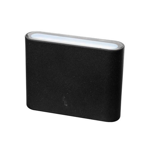 Applique Led da parete 230V 8W - BIANCO NATURALE Colore corpo NERO