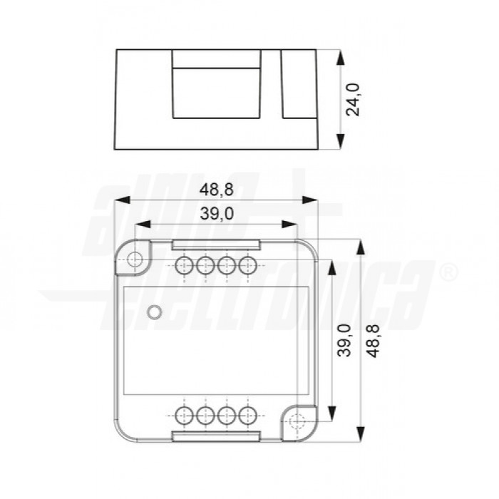 Dimmer per strisce led monocolore 12/24/48Vdc - 10A Comando con pulsante - immagine 2