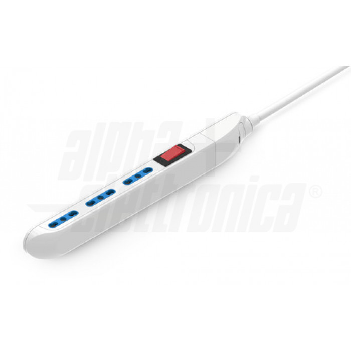 Multipresa slim con 3 prese Italia bipasso 10-16A - Bianca - immagine 2