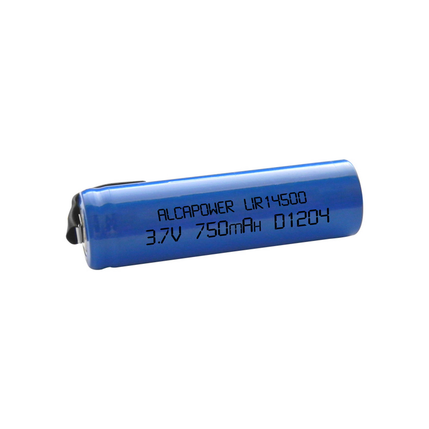 Batteria Li-ion 14500 3,7V 750mAh terminali a saldare - LIR14500FT